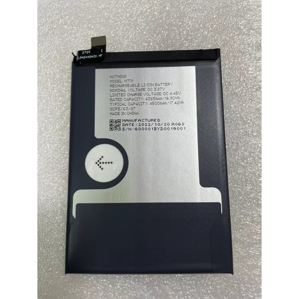 100% Original New Battery 4500mAh NT01 For Nothing phone NT01 Nothing phone 1 one Batteries Batterie