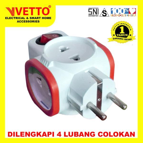 Steker T Multi 4 Lubang Switch Vetto