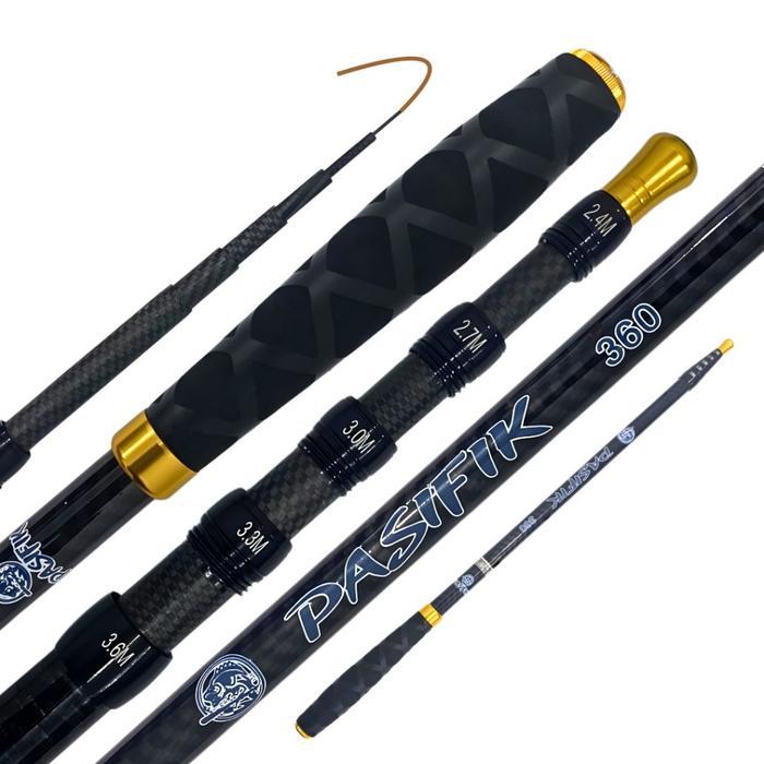 PASIFIK Joran Tegek Zoom High Carbon Fiber Lentur Super Kuat Handle Anti Slip Anti Patah Super