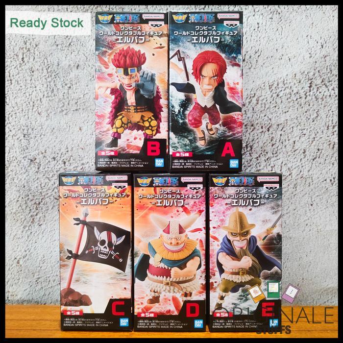 WCF One Piece Elbaf Figure Japver Original (Shanks Kid Brogy Dorry Red Hair Pirates Flag)