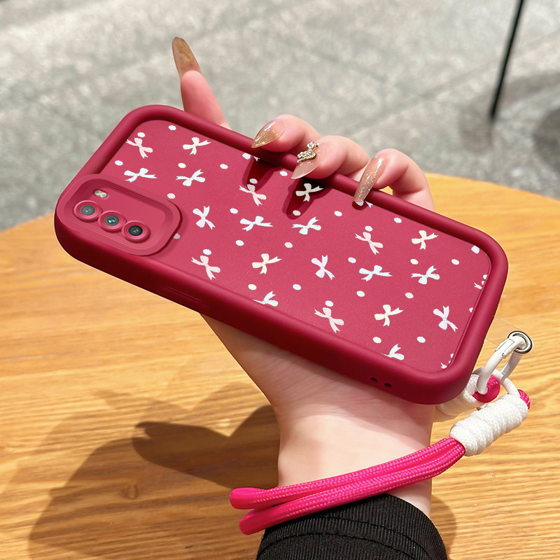 Casing Hp untuk POCO M3 Case Hp Kasing Kesing Cesing Silikon soft shell Berisi tali gantung Motif Ka