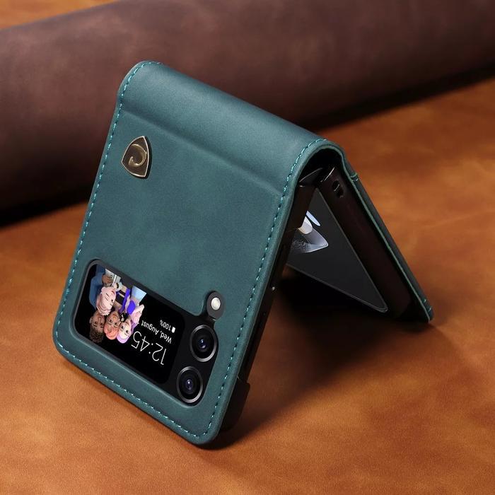 Classy Flip Case Samsung Galaxy Z Fold / Flip 1 2 3 4 Leather Casing
