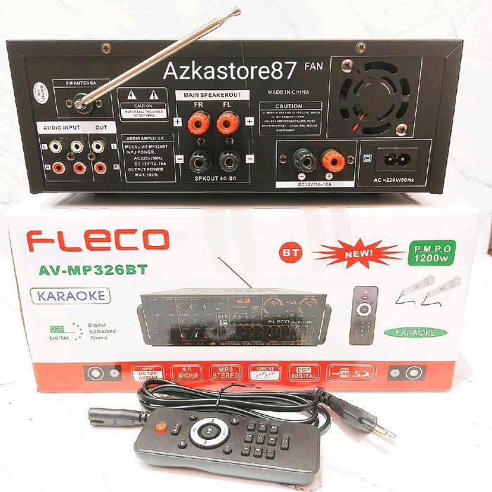 Amplifier Fleco 326 Bt 1200 Watt Amplifier Bluetooth Amplifier Karaoke Super Bass Terbaik