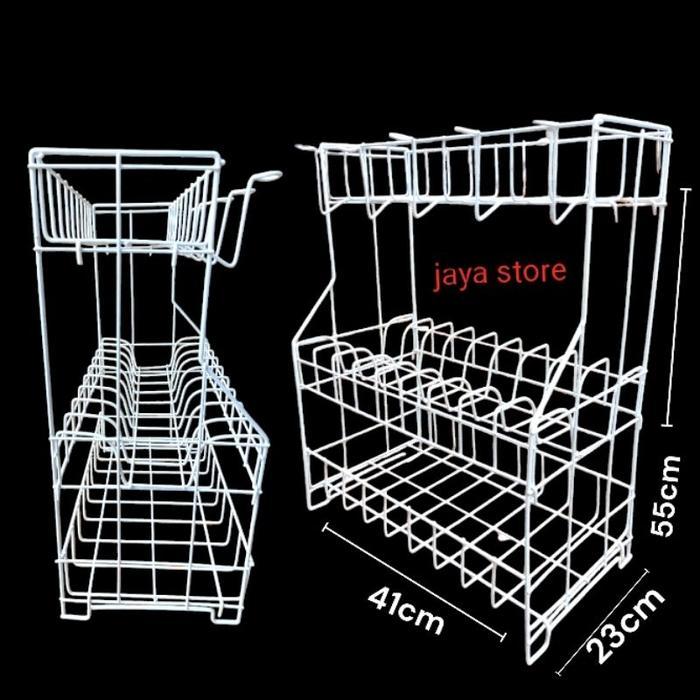 Rak Piring Rpl Susun 3 Wastafel/Rak Piring Gantung Dinding/Rak Piring Dapur/Rak Piring Meja Makan