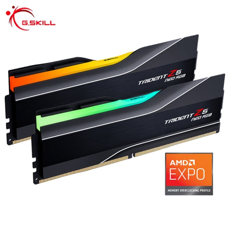 G.SKILL Trident Z5 Neo RGB Series (AMD Expo) DDR5 RAM 32GB (2x16GB) 6000MT/s CL30 / CL28 / CL26