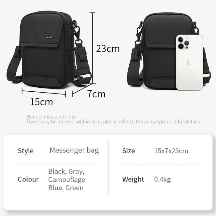 Tas Selempang Pria Ozuko Tekko Sling Bag #9732 - Tas Selempang Mini Pria