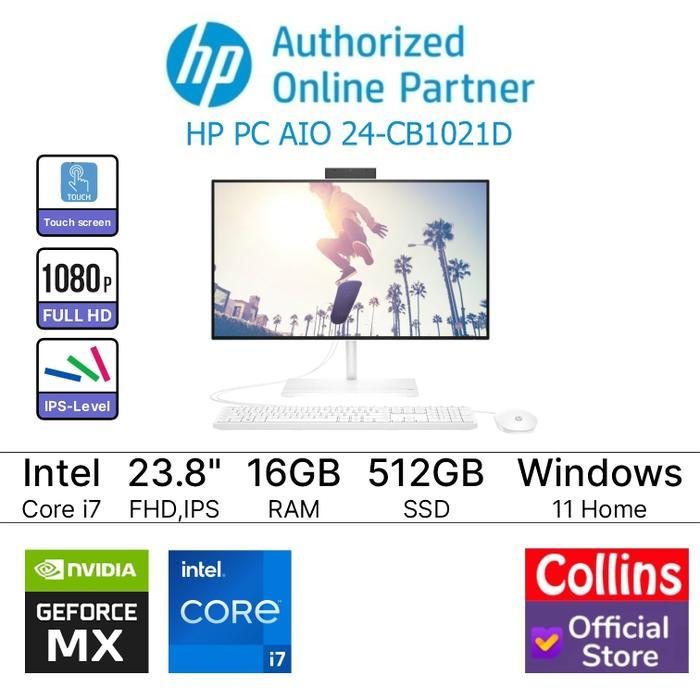 HP PC AIO 24-CB1021D i7-1255U 16GB 512GB SSD MX450 2GB 23.8" W11 OHS
