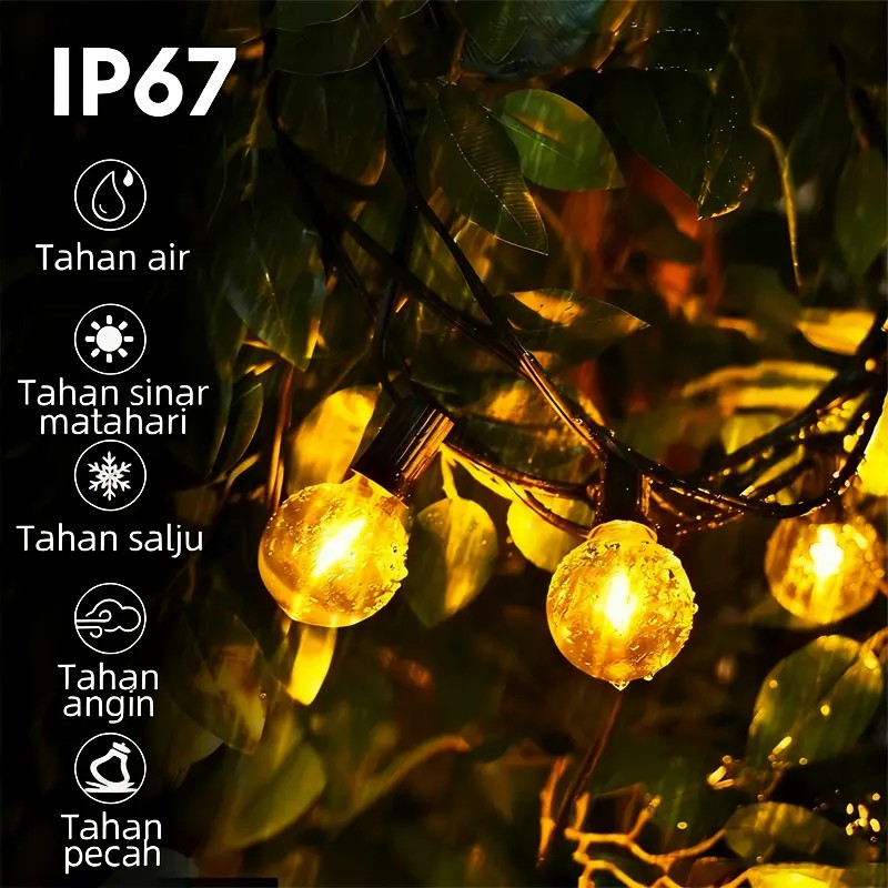 Lampu Tenaga Surya Taman Anti Air LED Super Terang Hemat Listrik Tahan Lama Tanpa Kabel Untuk Pencah