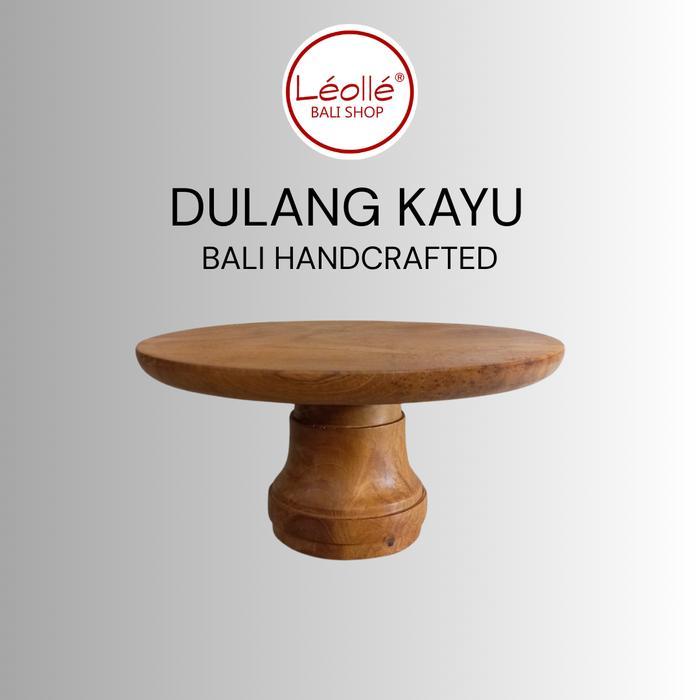 New Best Quality 100% Original Leolle Bali Dulang Kayu Jati Diameter 25Cm Wadah Saji Buah & Snack