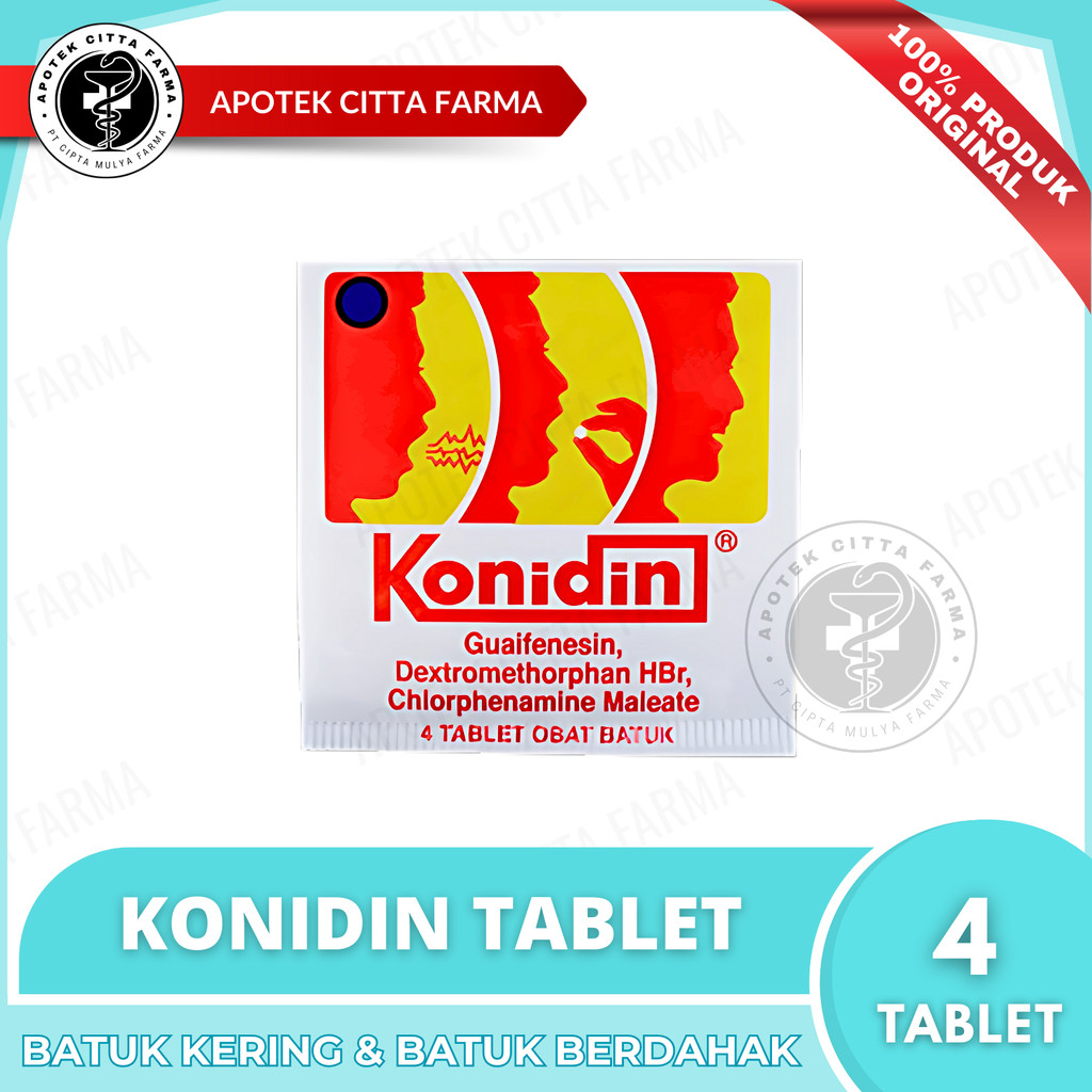Konidin Tablet Per 1 Strip @ 4 Tablet - Obat Batuk / Urusan Batuk Ingat Konidin