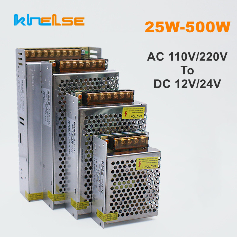 12V 24V Power Suppy 60W 100W 200W 300W Transformer AC110/220V To DC12/24V 5A 10A 15A 20A Regulator V