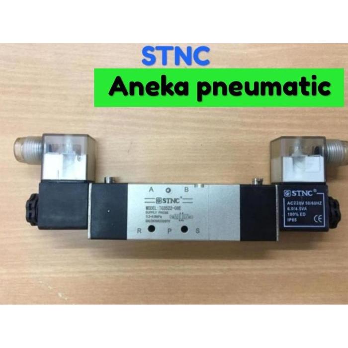 Solenoid Valve 5/3 Exhaust Center Port 1/4" Tg3522-08E Stnc Pneumatic