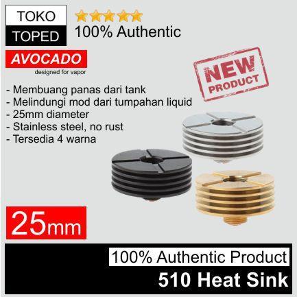 Authentic Avocado 510 Heat Sink 25mm 25 rda rdta heatsink stainless *