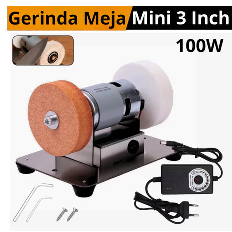 Mesin Gerinda Meja Mini Gerinda Duduk 3 Inch Gerinda Asah Portable 100 W