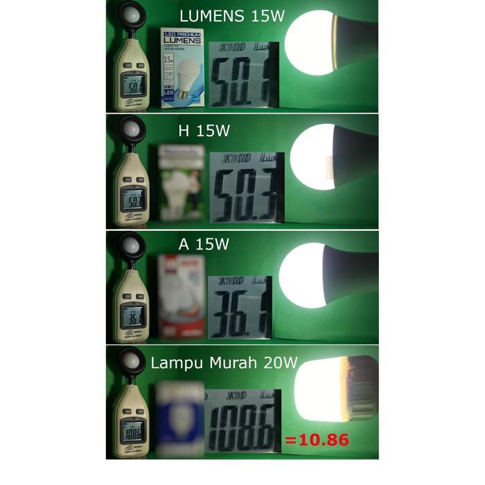"New" Lampu LED LUMENS 15w 15 watt 15watt putih TERANG MURAH, 110++ Lm/W
