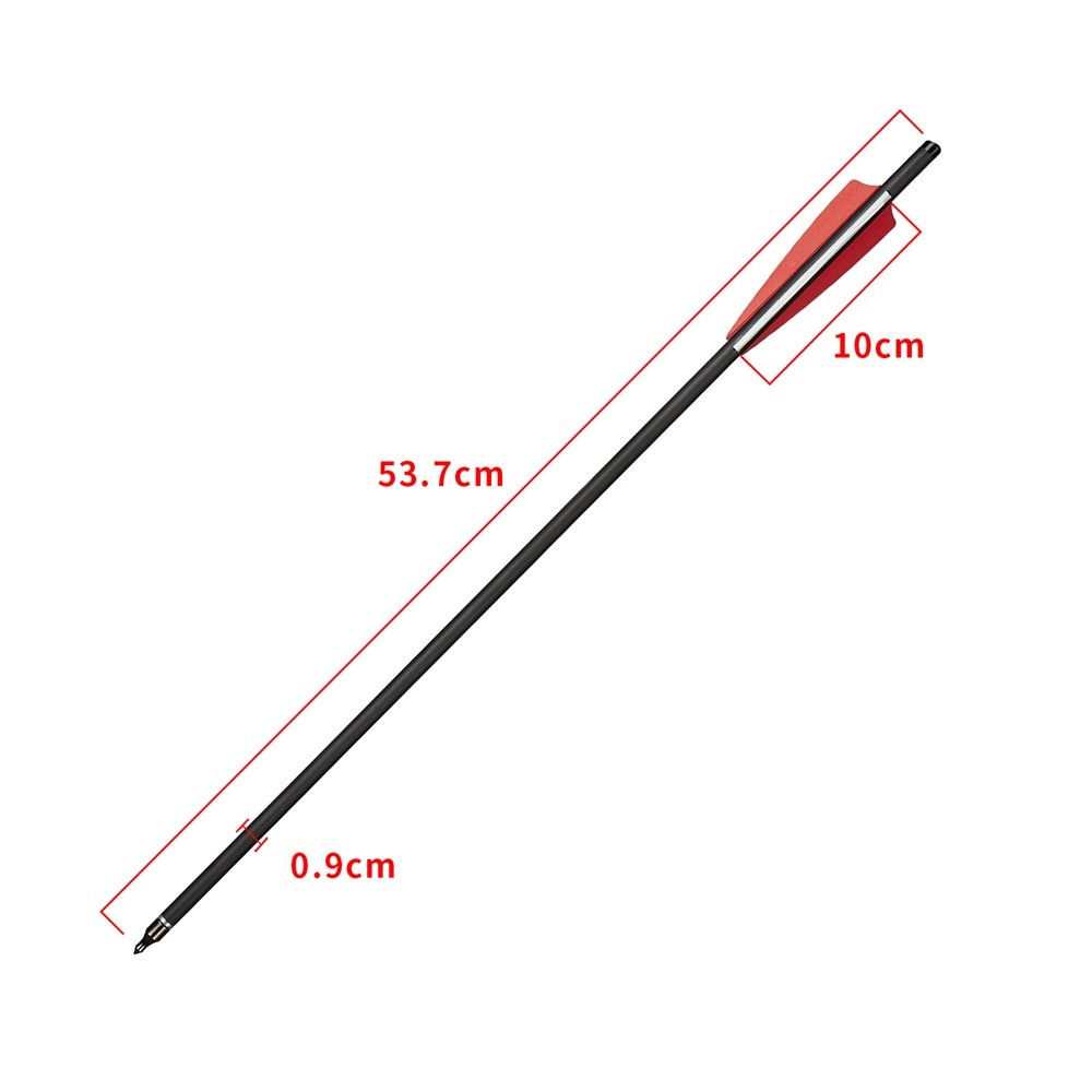 12/24pcs 20 inch Crossbow Arrows Carbon Arrows Crossbow Bolts Diameter 8.8 mm Archery Hunting