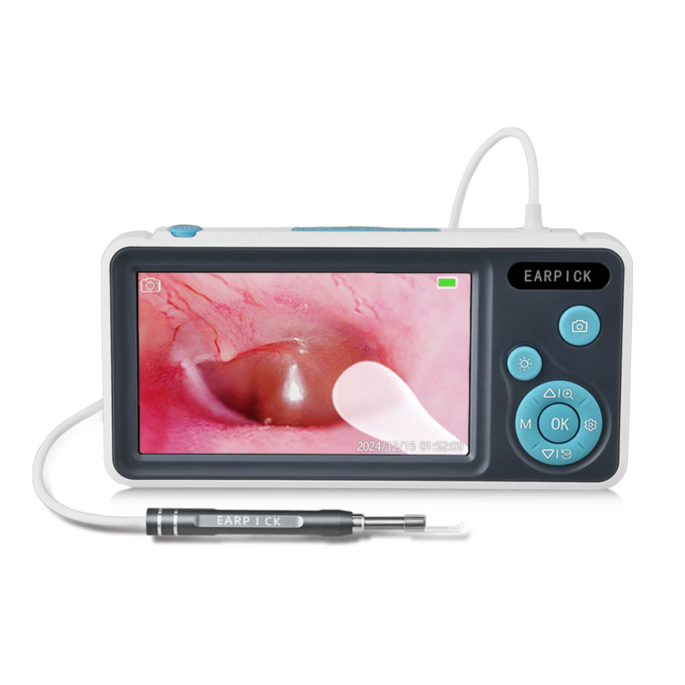 5 Inch Screen 3.9mm Digital Otoscope Endoscope Ear Cleaning Camera HD1080P Ear Spoon Visual Ear