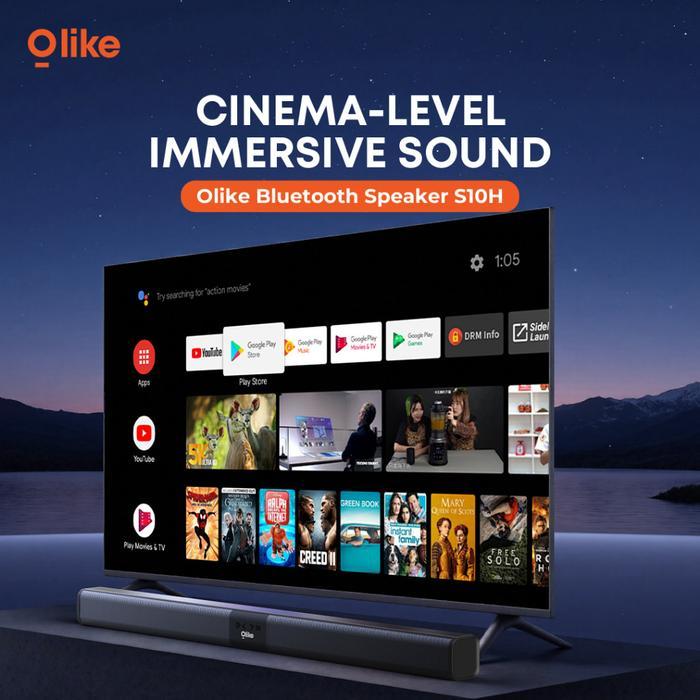 OLIKE S10H Speaker Soundbar TV Bluetooth 6.0 Home Theater 10W 6.0 Bass Max 1800 mAh