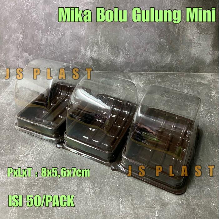 (ISI 50SET) Mika Bolu Gulung Mini / Tray Roll Cake Mini - Tray Bolu Gulung Mini