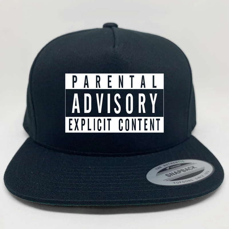 Topi Snapback Parental advisory explicit content logo