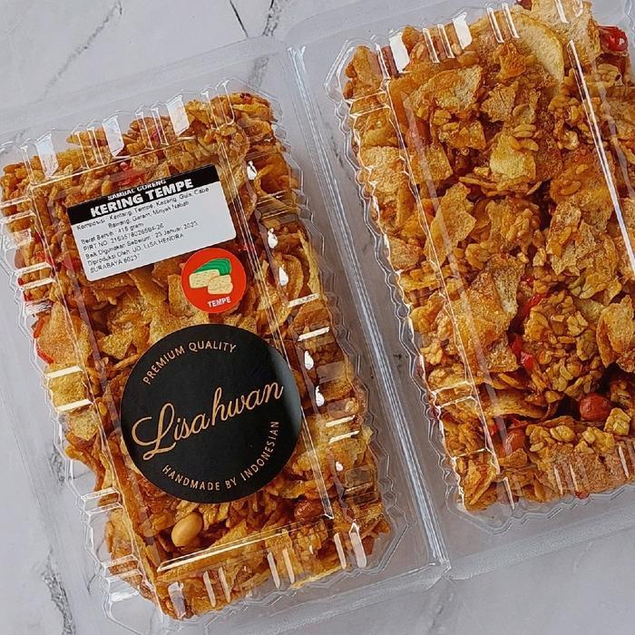 "New" KERING TEMPE LISAHWAN. berat 400gr, Keripik lauk pauk