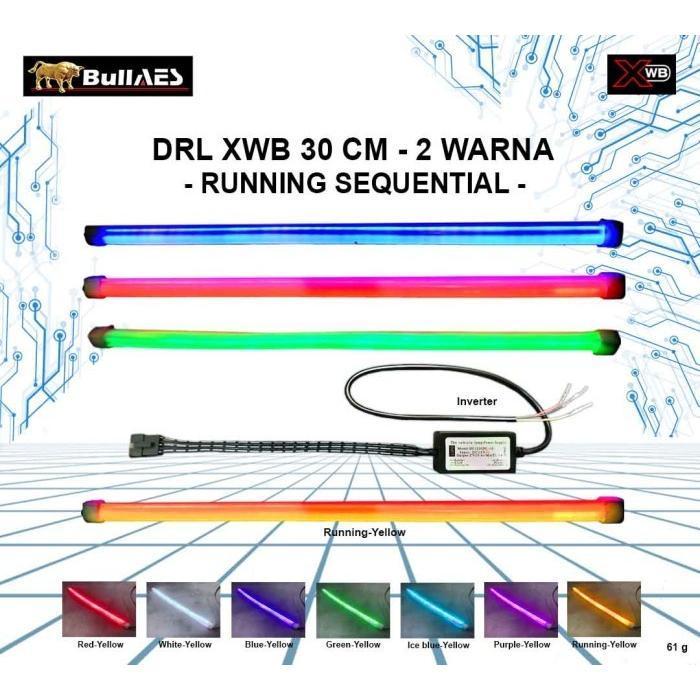 Drl XWB 30 CM Running sen sequential Fleksibel Lampu Motorcycle Lampu
