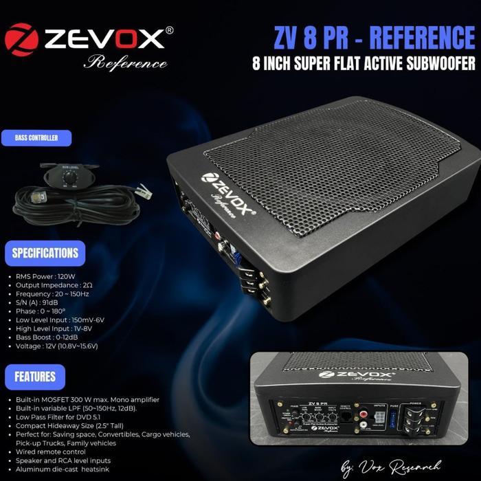 Zevox ZV 8 PR - Subwoofer mobil Kolong Aktif Zevox ZV 8 PR - Reference