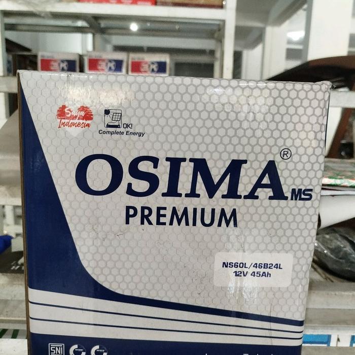ORIGINAL ACCU AKI MOBIL OSIMA MS NS 60/L 12v 45 Ah bergaransi 5 bulan