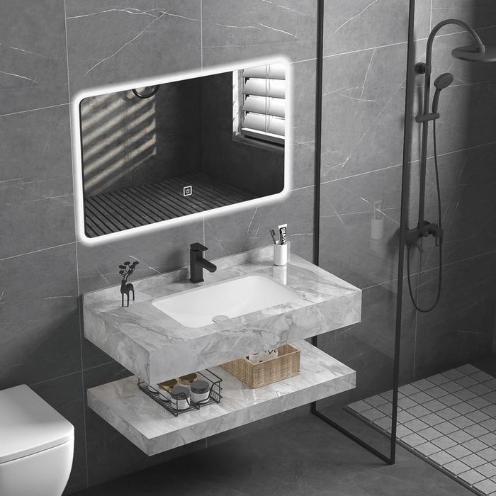 cabinet wastafel kabinet kamar mandi wastafel cabinet Set Rock Beam Stone Kabinet Wastafel Kamar