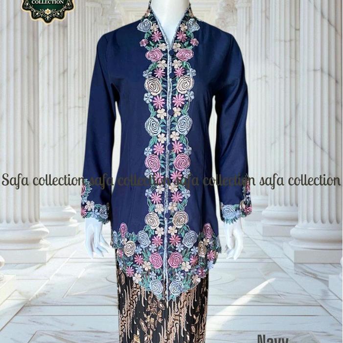 Kebaya Encim Bordir Bunga Bolero Ld 95 Sampai 120 Katun Nyaman Elegant Untuk Orang Gemuk Berhijab