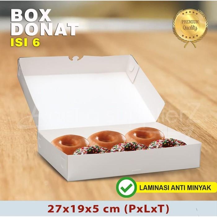 Kotak Box Donat PUTIH - Isi 6