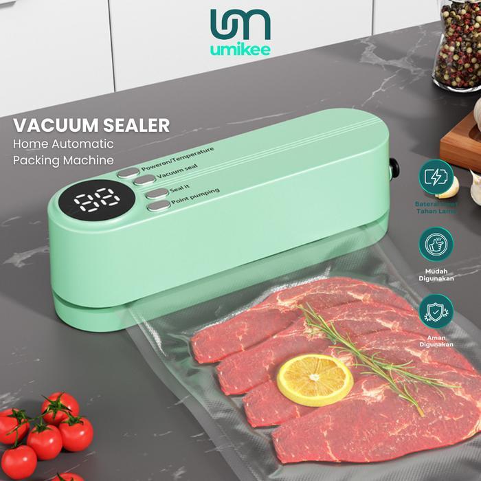 Mesin Penyegel Makanan Plastik Portabel Mini Otomatis dengan Penyedot Debu - Sealer