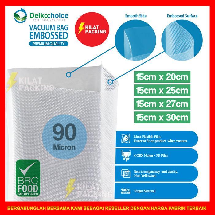 PLASTIK VACUUM DELKOCHOICE - VACUM BAG EMBOSSED EMBOSS TERMURAH SATUAN