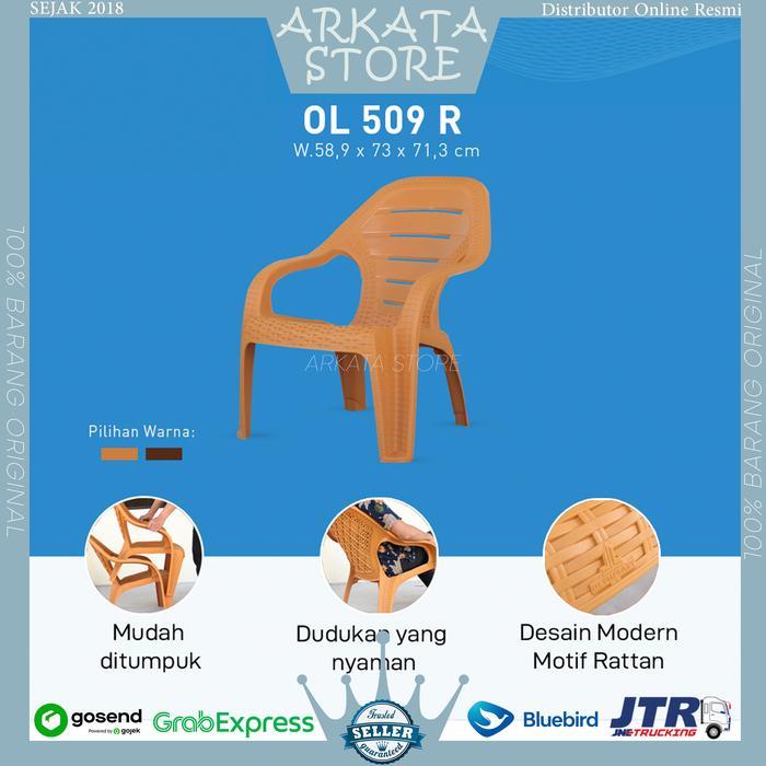 Kursi Santai Plastik / Kursi Teras / Kursi Taman Pendek