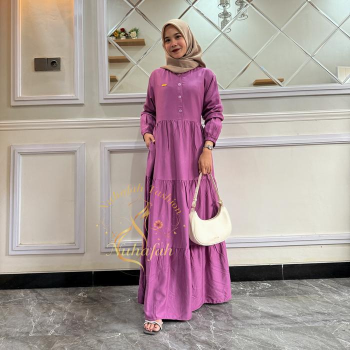 READY Gamis KALITA Rayon Twill / Gamis Susun / gamis Kancing Busui Premium Quality G00D QU4LITY