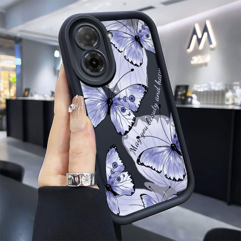 Casing Hp untuk Xiaomi Redmi A5 4G Case Kupu-kupu ungu Kasing ponsel Cesing Silikon Softcase baru Ke