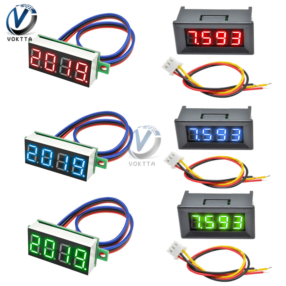 FLASH SALE    DC 0-100V 4 Bits Mini Digital Voltmeter Digital Display LED Panel 0.36 inch Three Wire