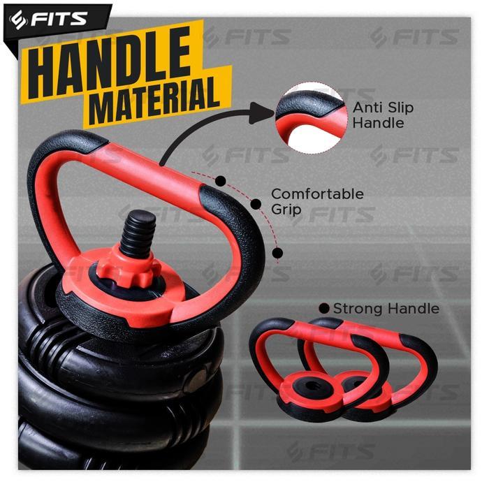 SFIDN FITS 6in1 Multifunction Dumbell Kettlebell Barbel Set 15kg