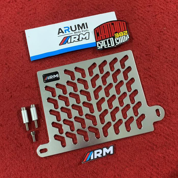 Cover Radiator Arumi Arm Pattern Silver All New Nmax 2020 2021 2022