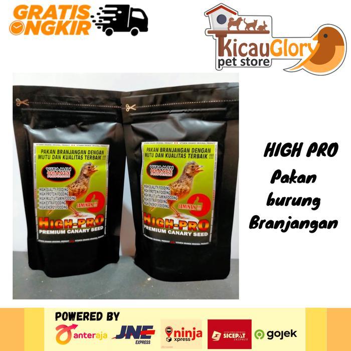 High Pro Pakan Burung Branjangan Sanger Blackthroat Biji Bijian High-Pro Burung Gacor