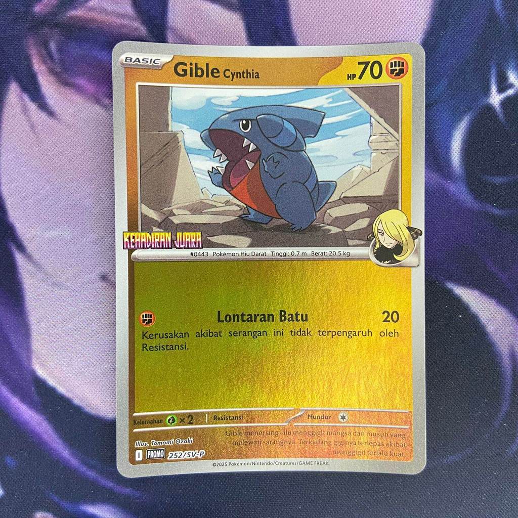 pokemon (ID) gible cynthia kehadiran juara - PROMO 252/SV-P - FOIL