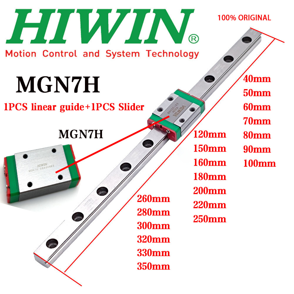 HIWIN Original Mini Linear Guide Rail MGN7+MGN7H Carriage Customizable