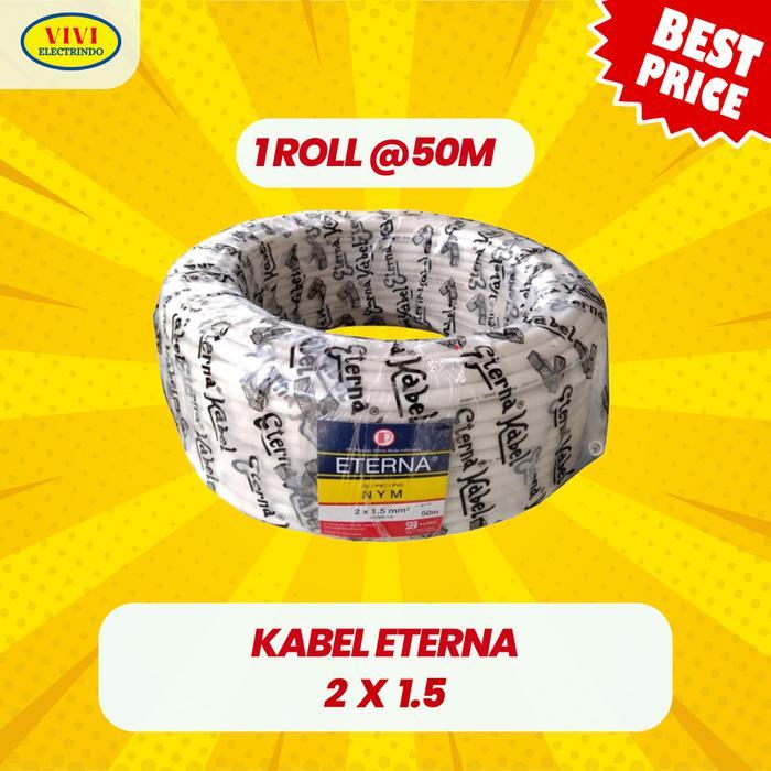 Kabel Listrik Eterna 2 X 1,5 Roll (50 Meter)