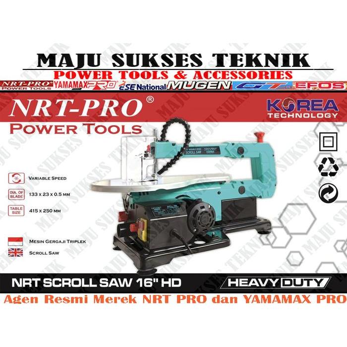 TERBARU NRT-PRO Scroll Saw 16" Gergaji Triplek Ukir Jigsaw Duduk Mesin
