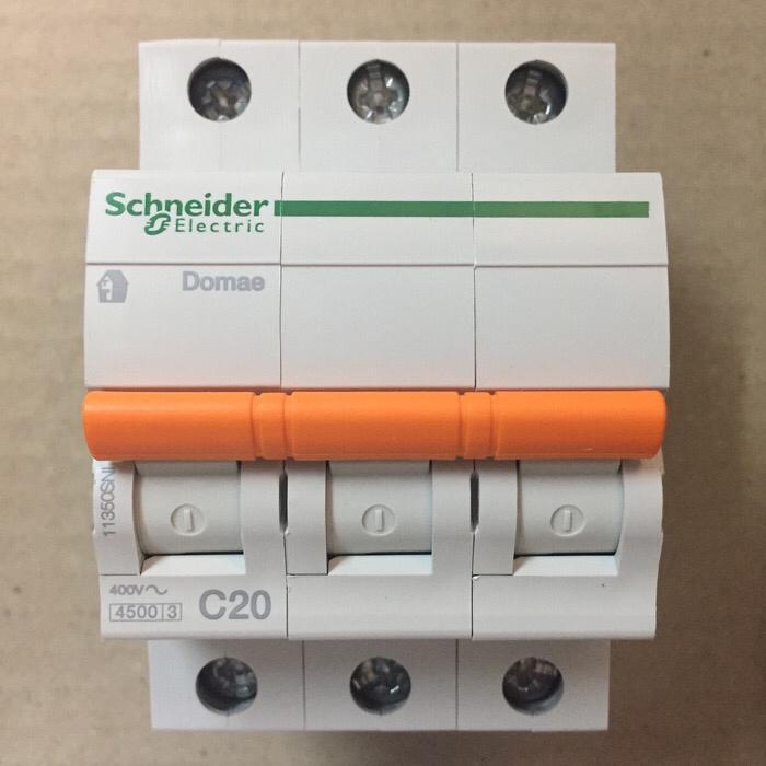 Mcb Schneider 3P 20A 20Ampere / Breaker / Pemutus Arus Listrik