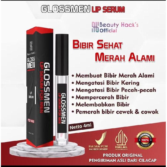 GlossMen Lip Serum Pemerah Bibir Pria Alami - RESMI BPOM