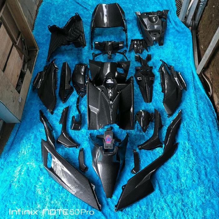 Honda Vario 125 150 New Gen 1 Full Body Kasar Carbon Wtp Motor Scooter Terbaru Motorcycle