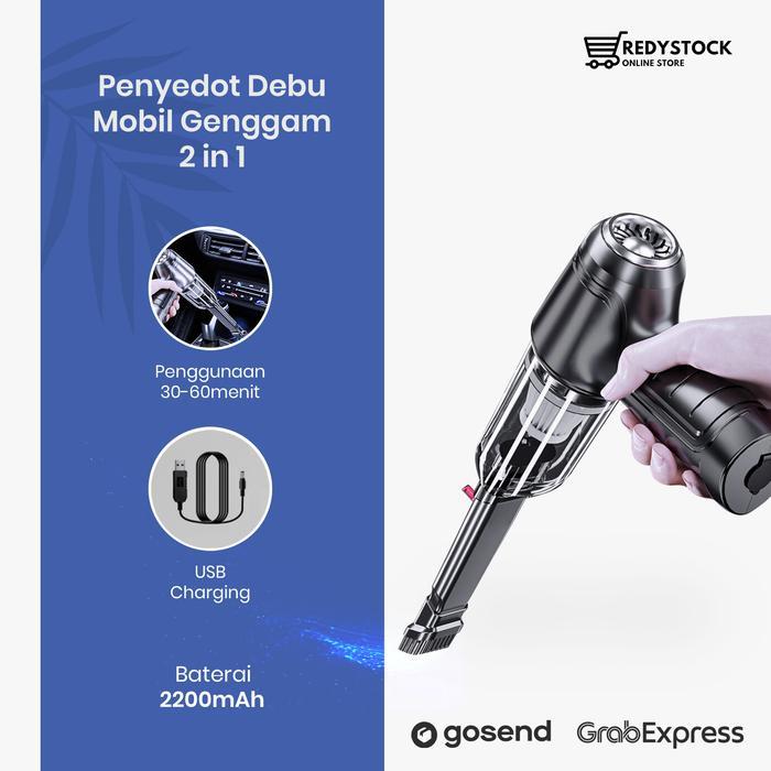 TERLARIS VACUUM CLEANER + AIR DUSTER CORDLESS PENYEDOT DEBU WET AND DRY ST-6645 SALE