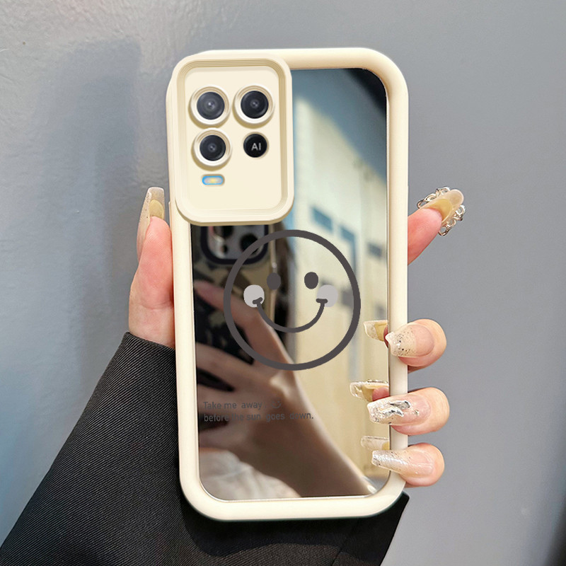 Casing Hp OPPO A54 Case Casing tas emosi kesenangan Pola Kasus cermin tangga HP Kasing Silikon Softc