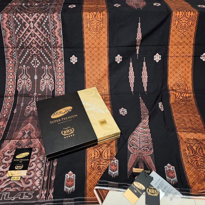 Sarung Atlas Super Premium 980 (Best Seller) Kain Adem Motif Songket Jacquard Luxury Timbul Sarung